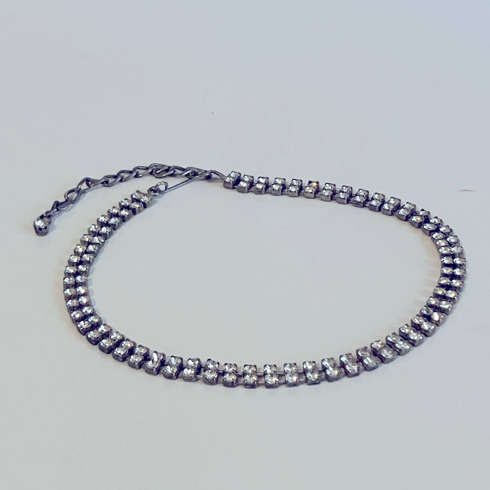 Vintage Adjustable Rhinestone Choker Necklace